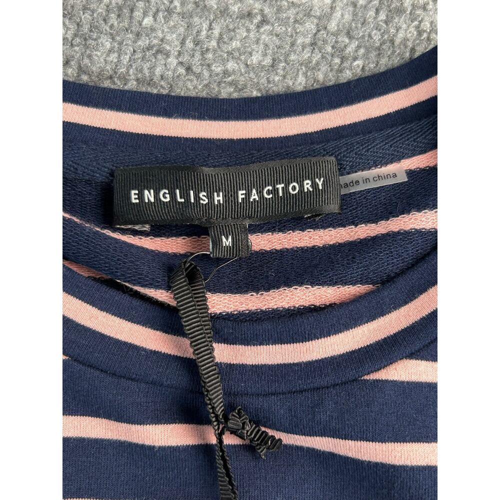 English Factory Womens M Navy Pink Stripe Sleeveless T-Shirt NWT - Picture 3 of 7